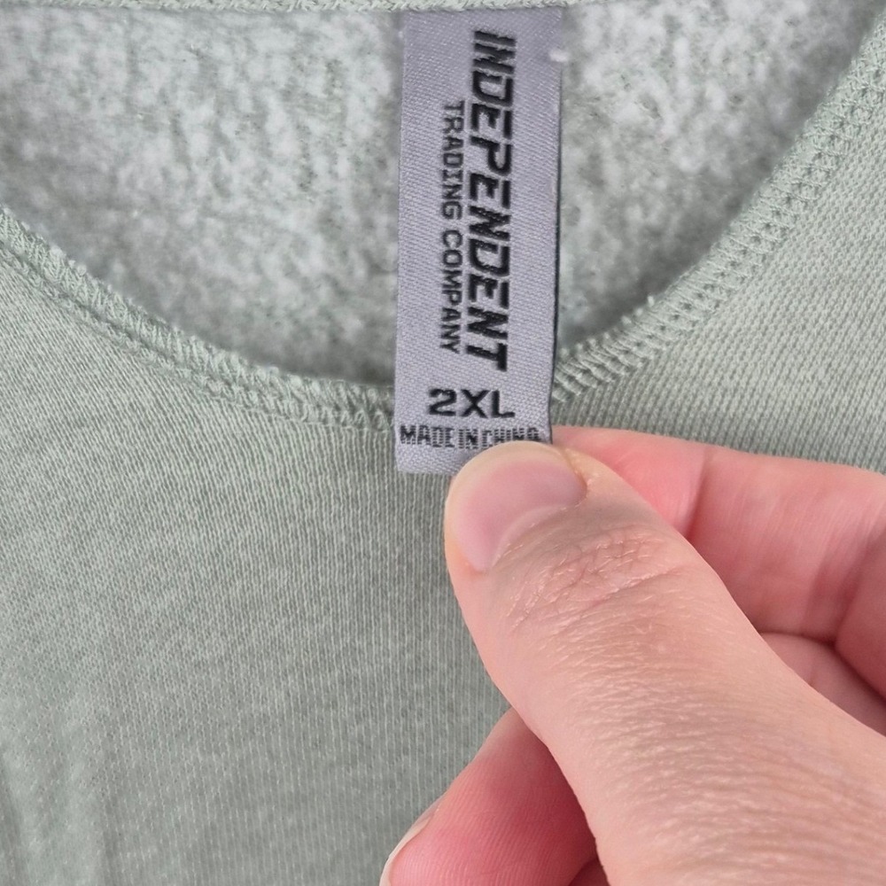 Independent Trading Company Hoodie Womens 2XL Green Long Sleeve Sweatshirt - Picture 5 of 10